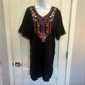 Cute floral stitched tunic dress